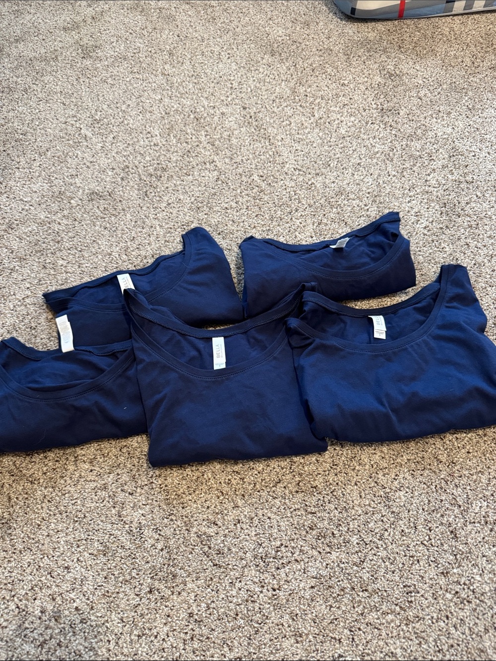 Bella Canvas Women’s Navy Blue Short-Sleeve Tee - Pack of 5 size S